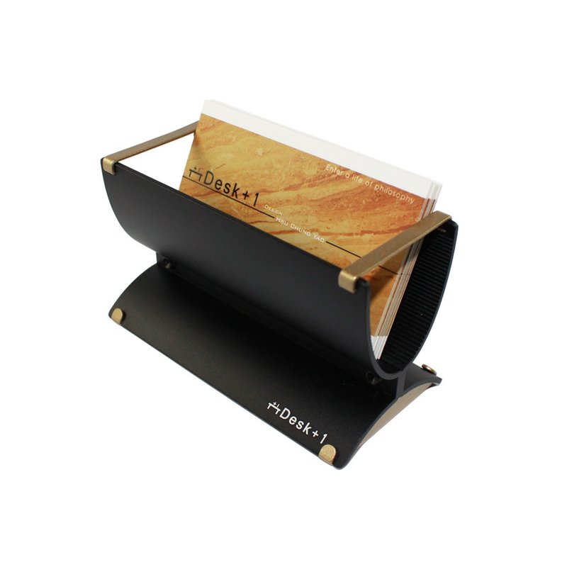 Cornucopia Business Card Holder - Card Stands - Aluminum Alloy Black