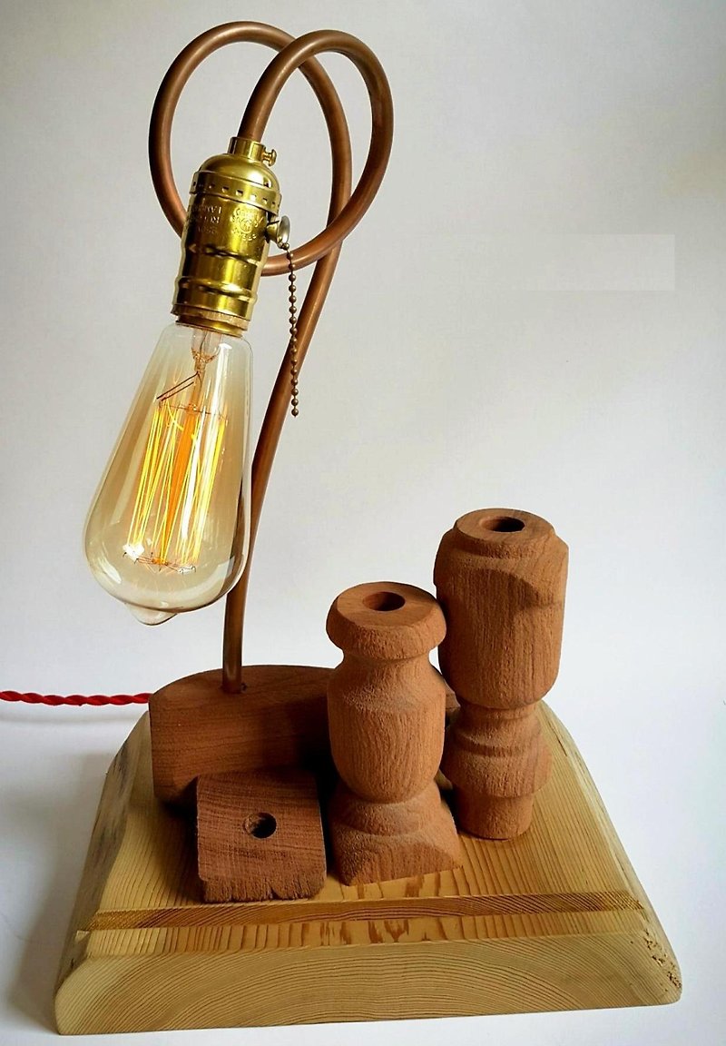 "CL Studio" [Nordic wind creative wood simple art lamp holder night light] / M-92 - Lighting - Wood 