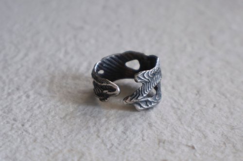 S-JEWELRY首飾店 天然肌理鉚釘925銀純銀手工做舊開口戒指