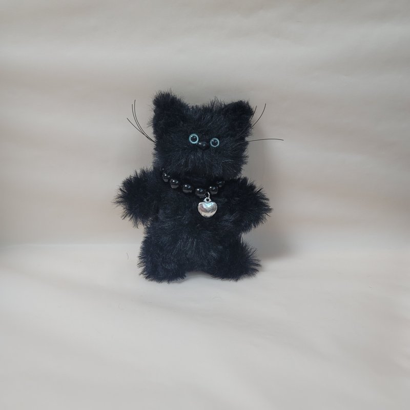 (Handmade) shy cat - cat keyring - Keychains - Other Materials 