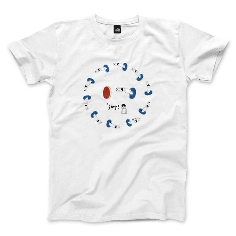 Surrounded by Hutong-White-Unisex T-shirt - Men's T-Shirts & Tops - Cotton & Hemp 