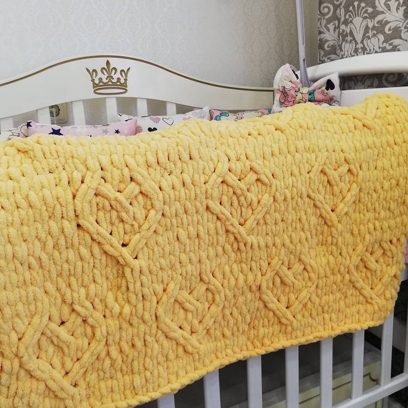 Gift for home fur throw blanket baby swaddle blanket aztec cozy valentine gift - Blankets & Throws - Polyester Yellow