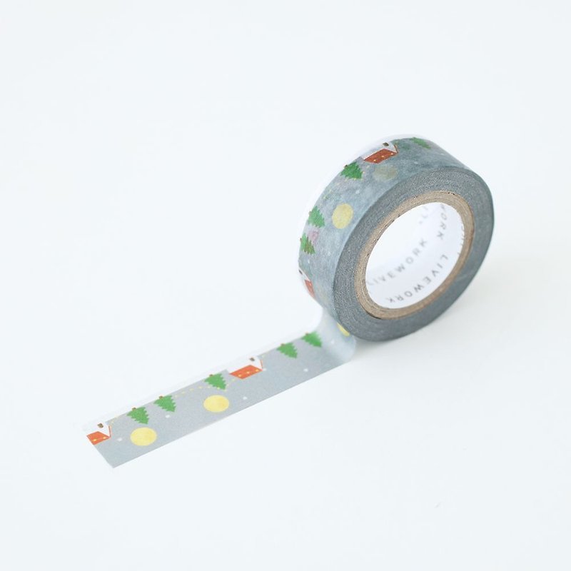 livework-Piyo paper tape (single) - snowing, LWK53220 - Washi Tape - Paper Gray