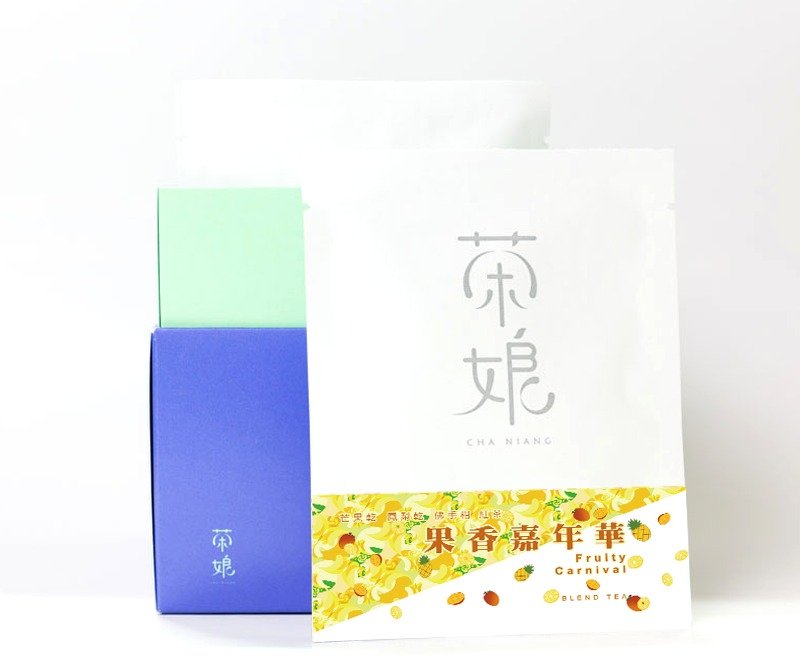 果香嘉年華 | 振作好心情 | 鳳梨乾&芒果乾&佛手柑+紅茶 | 天然無添加 | 新式水果茶 | 3包入【茶娘Chaniang】 - 水果乾 - 新鮮食材 橘色