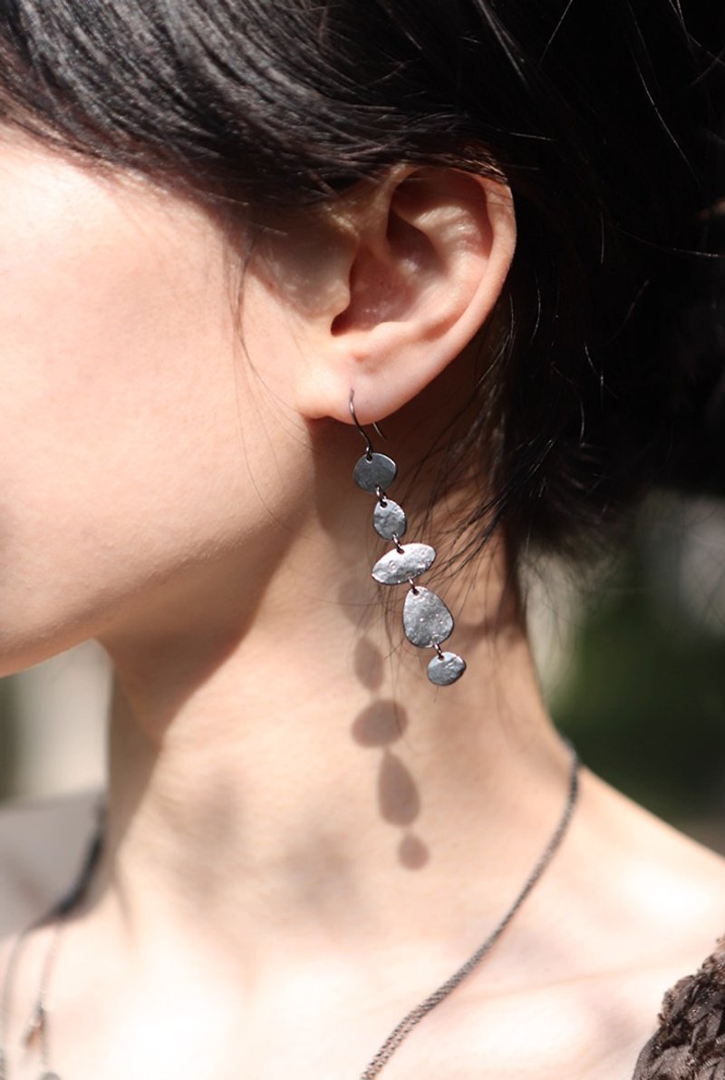 S925 Silver handmade earrings minimalist old earrings - ต่างหู - เงินแท้ สีเงิน