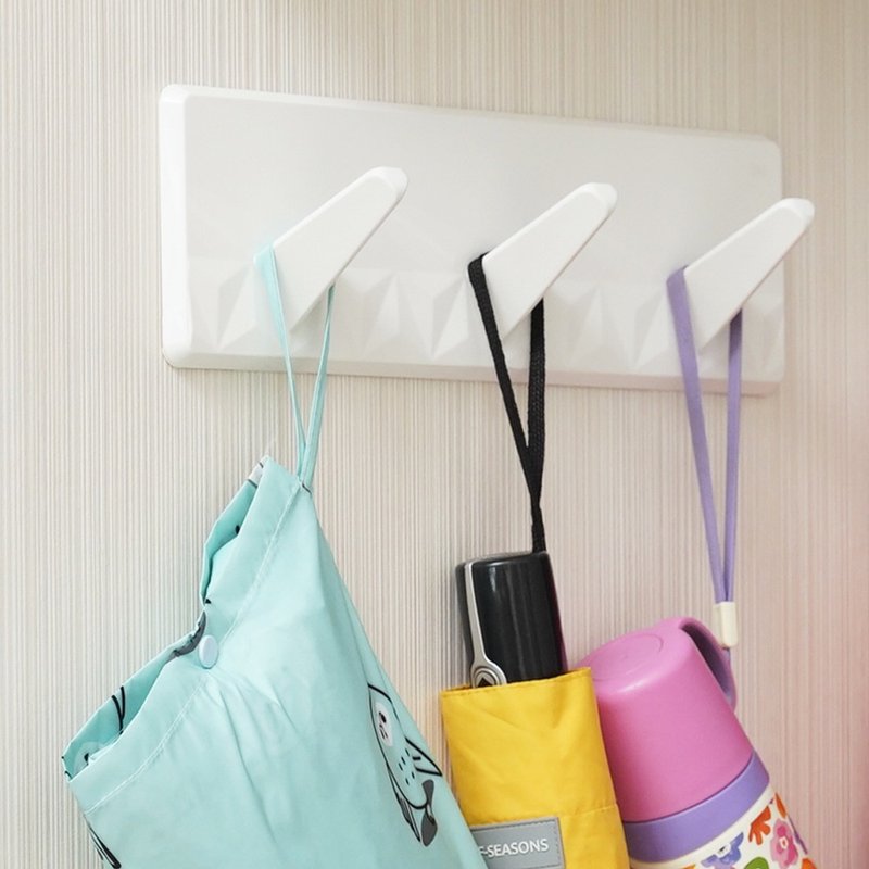 3M 17731 無痕LIFESTYLE系列-衣帽排鉤架(白) - 衣架/衣帽架/掛勾 - 其他材質 白色