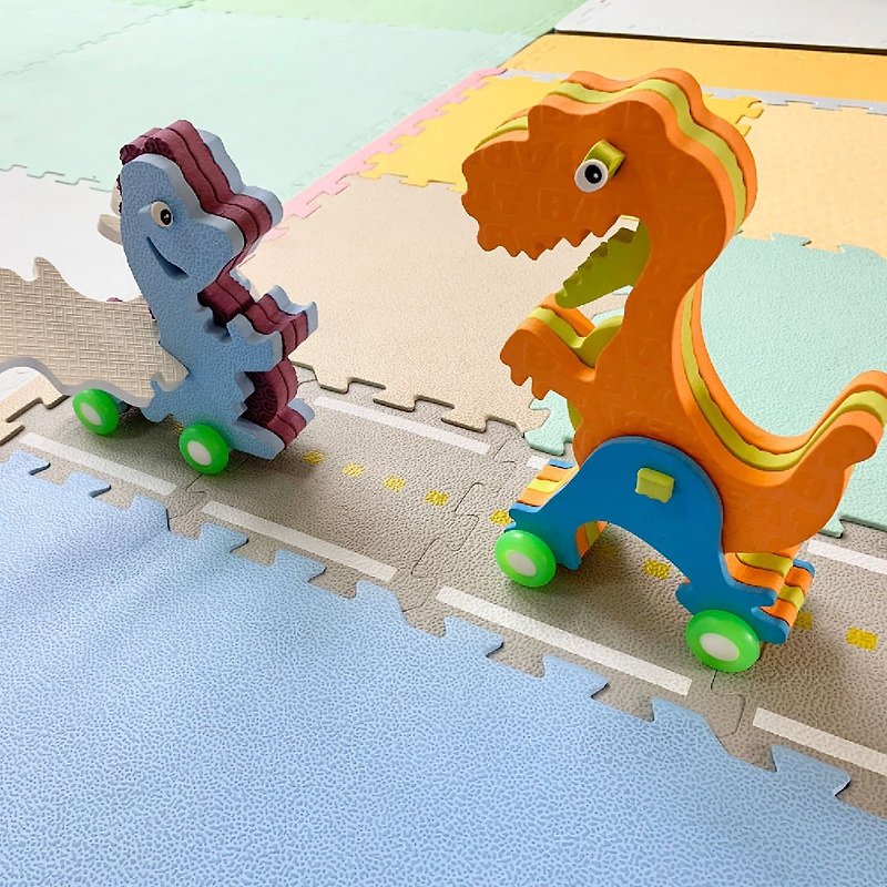 Safe MIT Toy Car DIY (Dinosaur Series) 2pcs - Kids' Toys - Other Materials Green