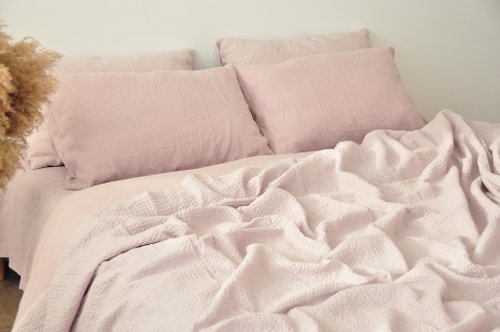 True Things Dusty pink linen pillowcase / Pink pillow cover / Euro, American, Taiwan size