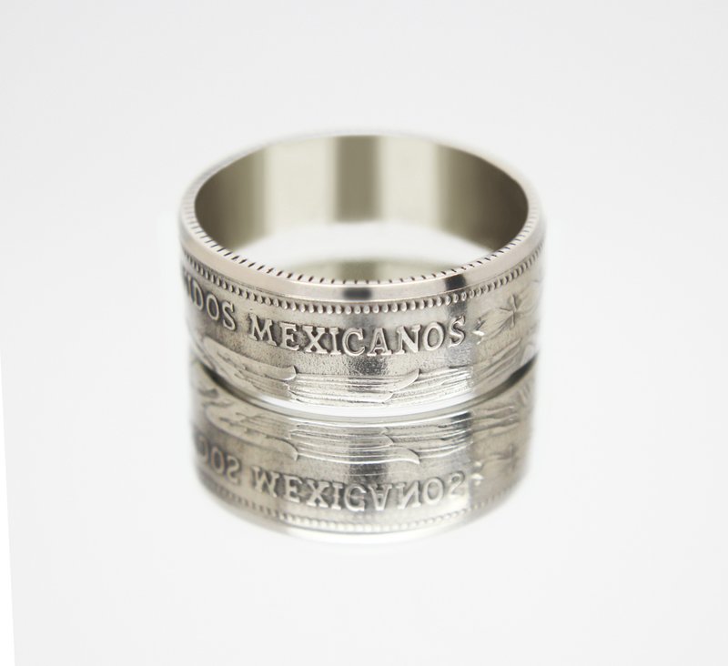 Mexico Coin Ring 500 pesos 1987 Mexican coin ring coin rings for men - 戒指 - 其他金屬 