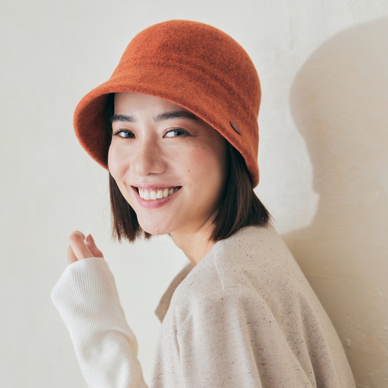 Gentle Renee Bucket Hat-Judong - Hats & Caps - Wool Orange