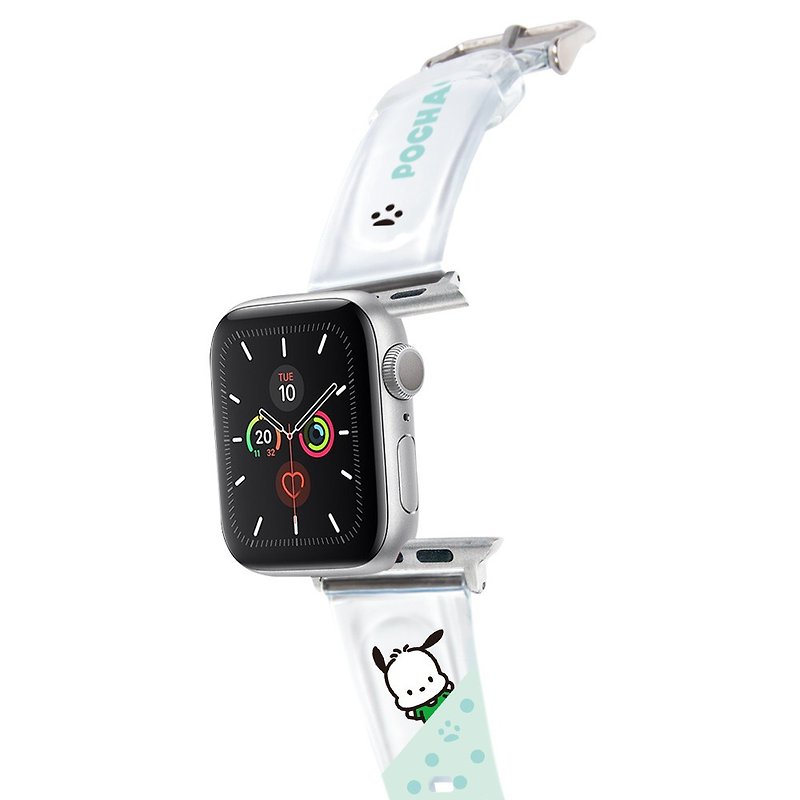 SANRIO-Apple Watch PVCストラップ-水玉シリーズ-POCHACCO - 腕時計ベルト - プラスチック グリーン