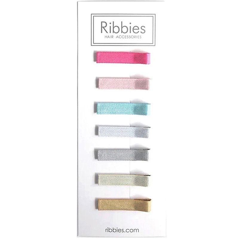 British Ribbies shiny colorful monochrome hair clip 7 into the group - Hair Accessories - Polyester 