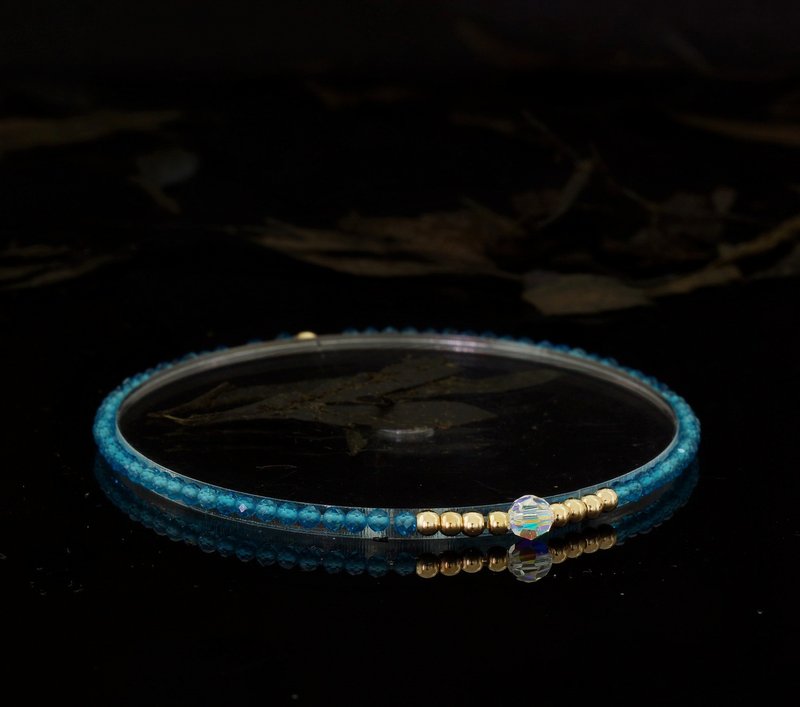 輕奢風 托柏石 14KGF Swarovski 水晶手鍊 - 手鍊/手環 - 寶石 