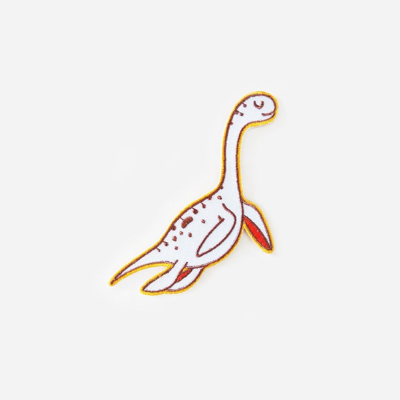 Floating Nessie Iron On Patch, Cute Embroidery Patch - 其他 - 棉．麻 白色