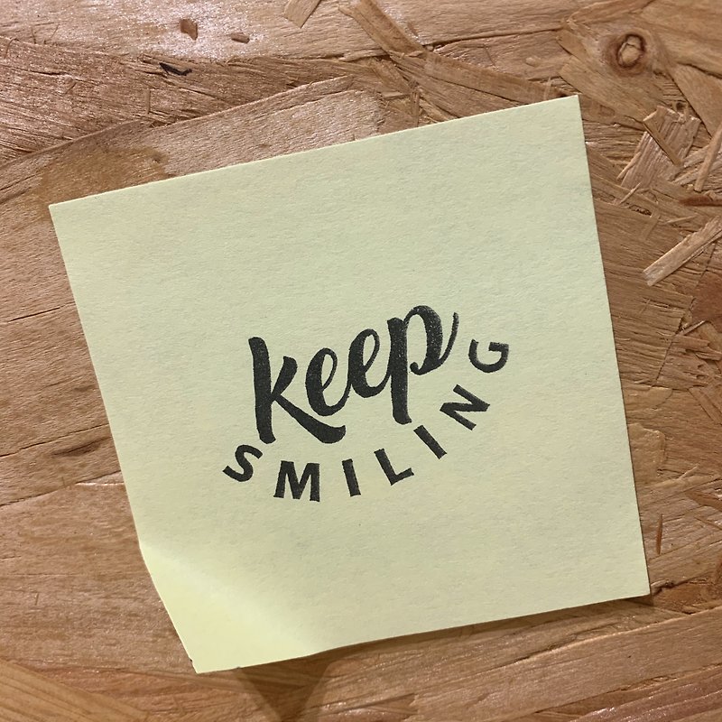Keep smiling handmade rubber stamp - Stamps & Stamp Pads - Rubber Black