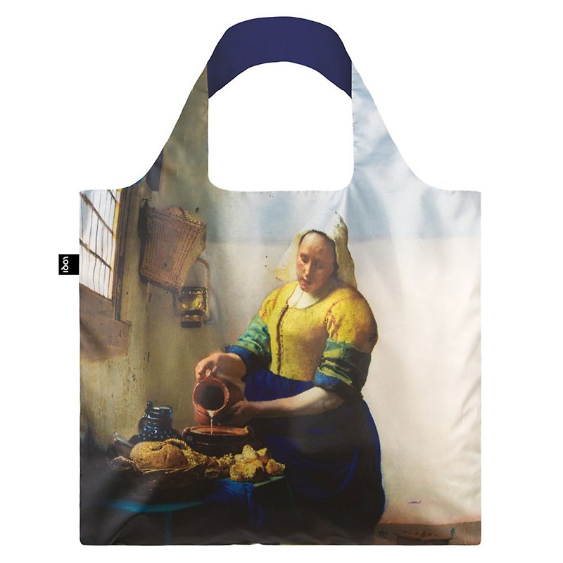 LOQI Shopping Bag-Milk Maid JVMIIB - กระเป๋าแมสเซนเจอร์ - เส้นใยสังเคราะห์ สีกากี