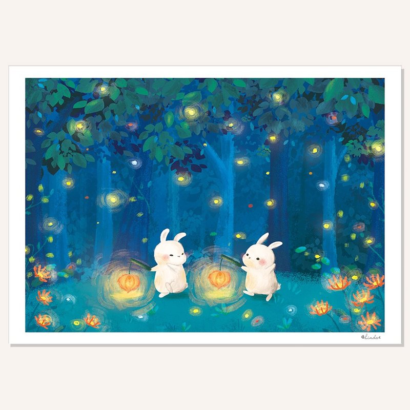 印刷裝飾畫 掛畫 無框畫【提燈夜遊】 - 海報/掛畫/掛布 - 紙 多色