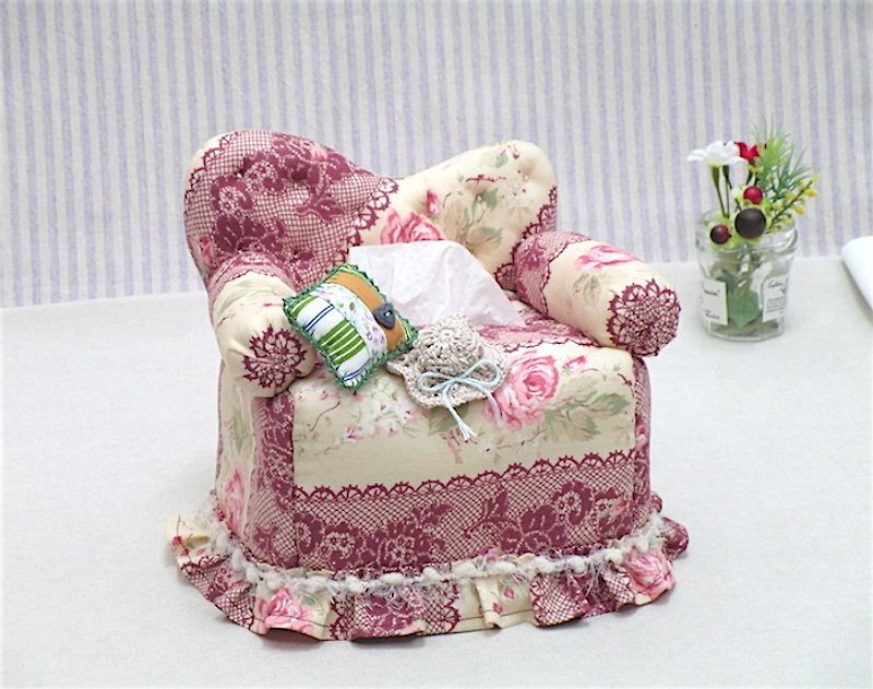 Sofa shape surface paper box - Tissue Boxes - Cotton & Hemp Red