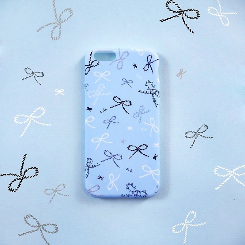 Aqua Blue French Bow Phone Case - Phone Cases - Other Materials Blue