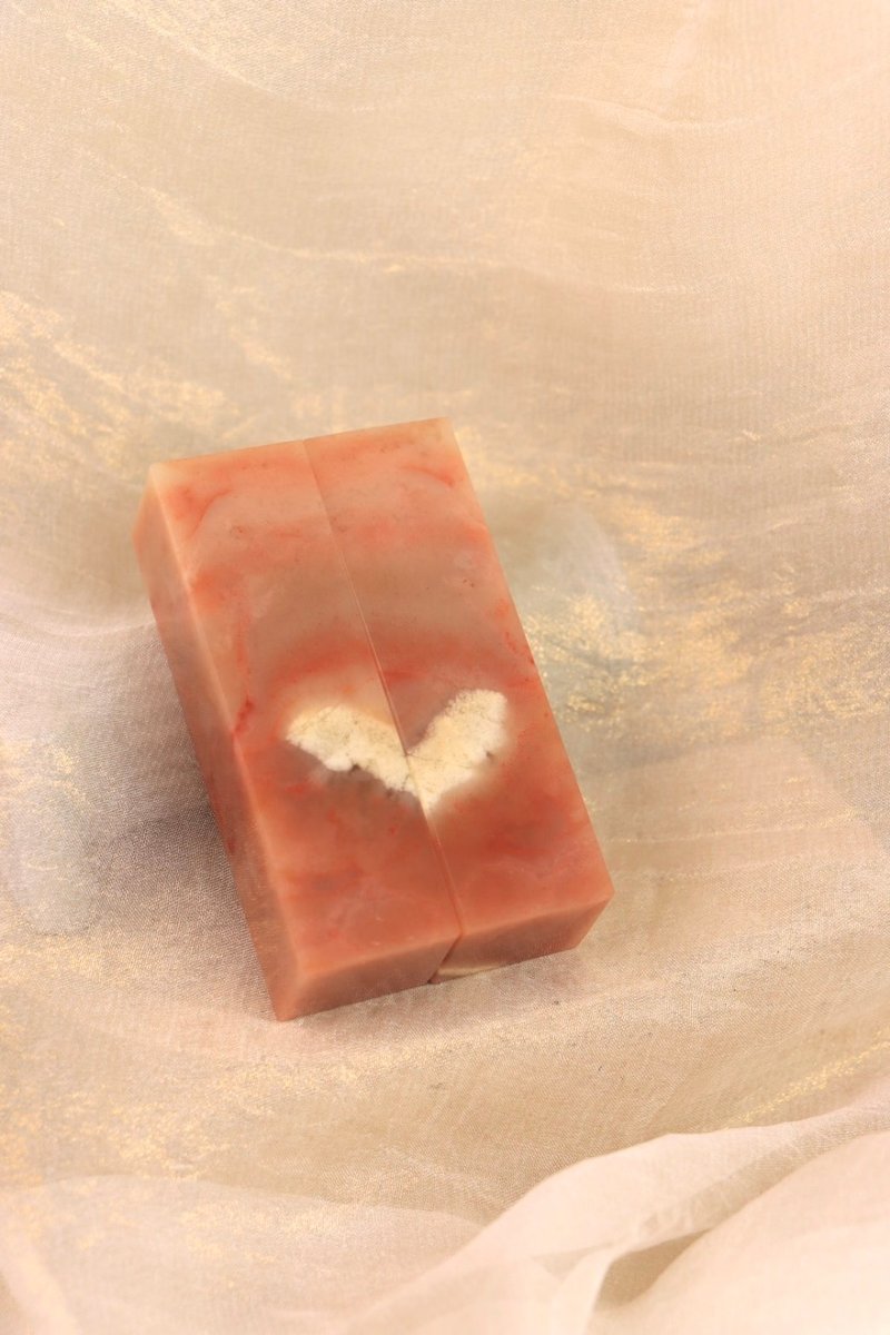 【日好手工刻印・情人結婚對章】巴林石 A250619 - 印章/印台 - 石頭 粉紅色