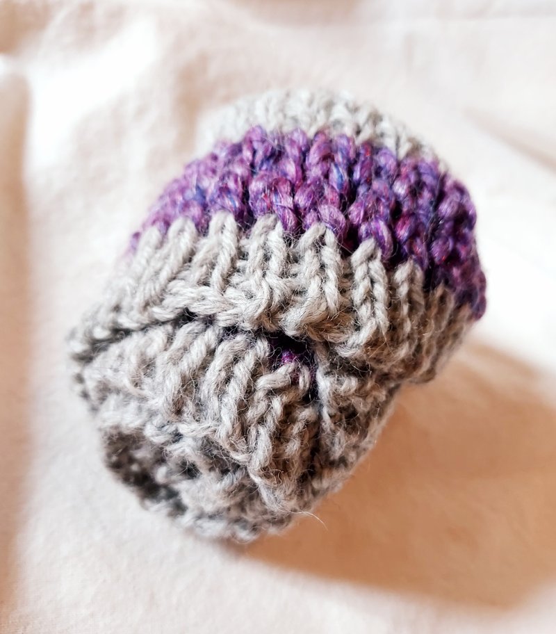 Taro cannoli. It's actually a neckband. Dual use - Hats & Caps - Wool Purple