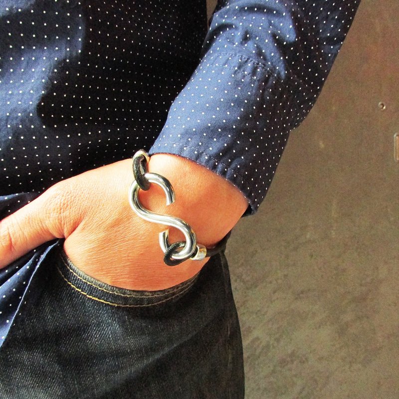 Super bangle_超能手環 | 925銀 設計師手作 男生禮物 男朋友 - 手鍊/手環 - 銀 銀色