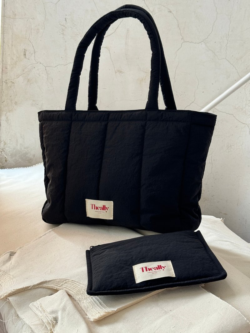 The Ally from Korea | EILEE BAG (with pouch) | Black | 2way Handbag Shoulder bag - Handbags & Totes - Waterproof Material Black