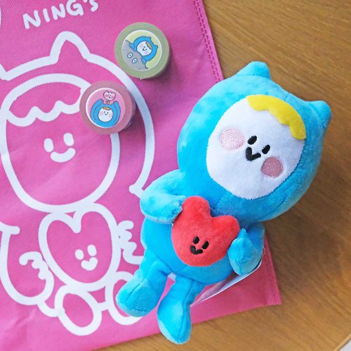 Ning's可愛小藍 Ning's可愛小藍 娃娃+兩款紙膠帶(寬版)
