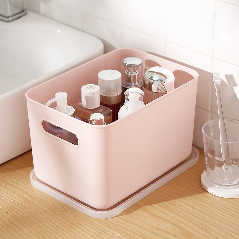 Japanese Shoyama MUJI Wind Matte Storage Box with Lid and Handle-Sakura Powder-S-3 - Storage - Plastic Pink