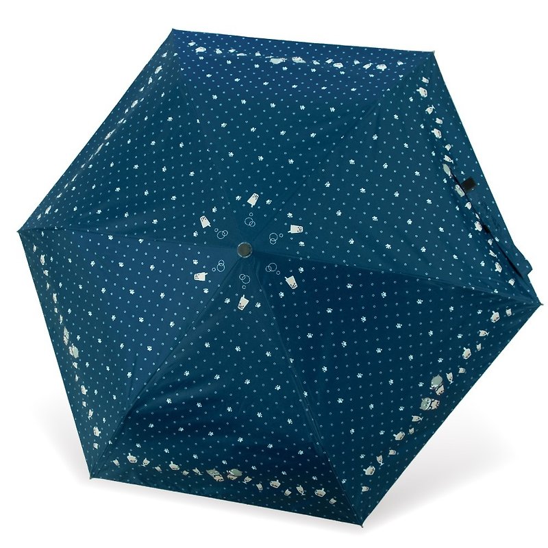 [Umbrella Man] Labor-saving automatic opening and closing umbrella – pearl milk tea dark blue - Umbrellas & Rain Gear - Waterproof Material 