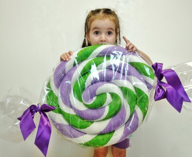 Candy land props - Giant fake candy - Giant lollipop candy - swirled lolly decor - 其他 - 塑膠 