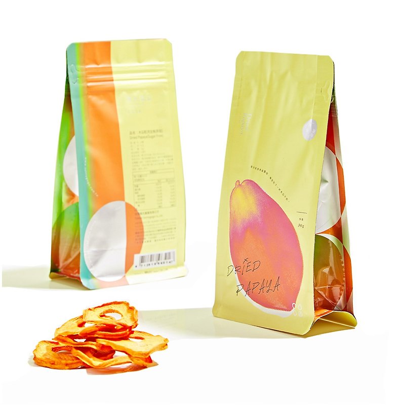 【Sunnygogo】Dried Papaya Additive-Free - ผลไม้อบแห้ง - วัสดุอื่นๆ สีส้ม