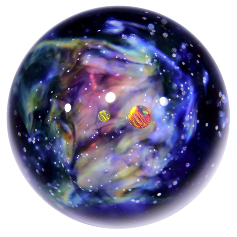 48mm 宇宙玻璃球擺設 no.M226 - 擺飾/家飾品 - 玻璃 黑色