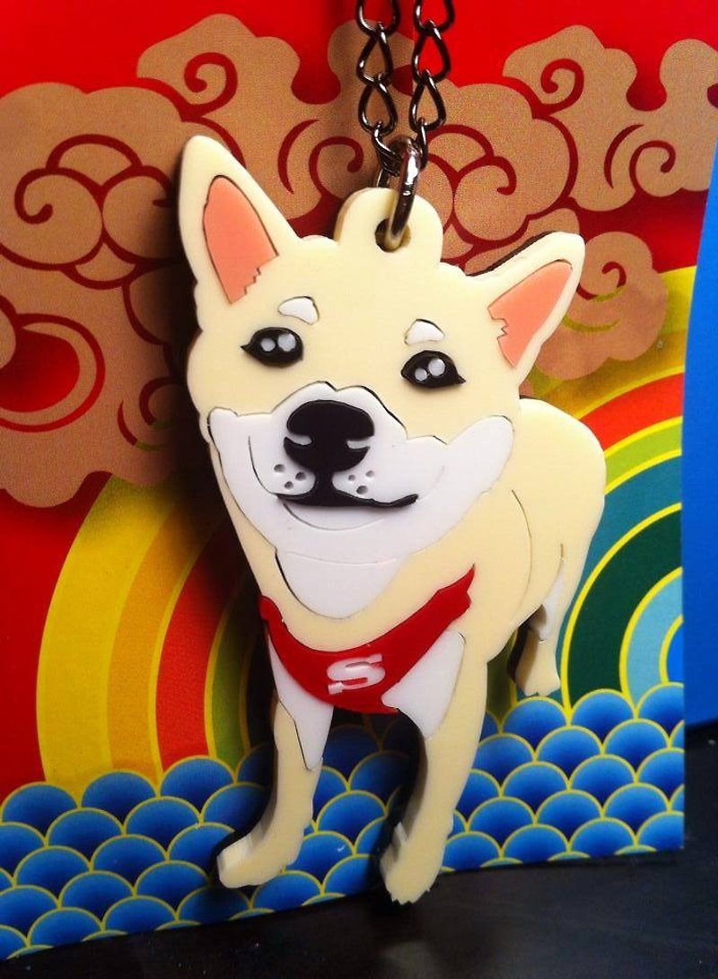 Lectra duck dog ♣ ♣ color (custom) Exclusive Boutique key ring / necklace Shiba Inu [articles] - Collars & Leashes - Acrylic 