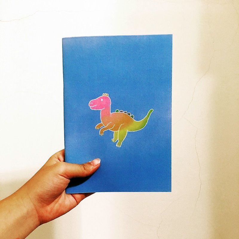 A5 color dinosaur notebook - สมุดบันทึก/สมุดปฏิทิน - กระดาษ สีน้ำเงิน