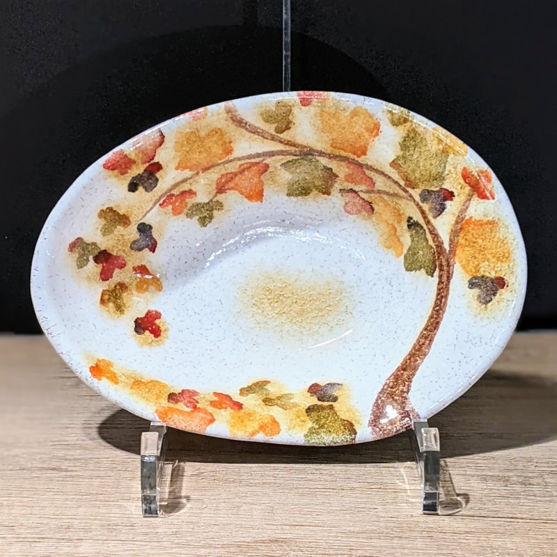 義大利手工陶-LT秋季河岸 餐碗 19x14cm - 碗 - 陶 白色