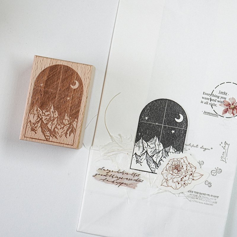 window hand account wooden stamp - Stamps & Stamp Pads - Wood 
