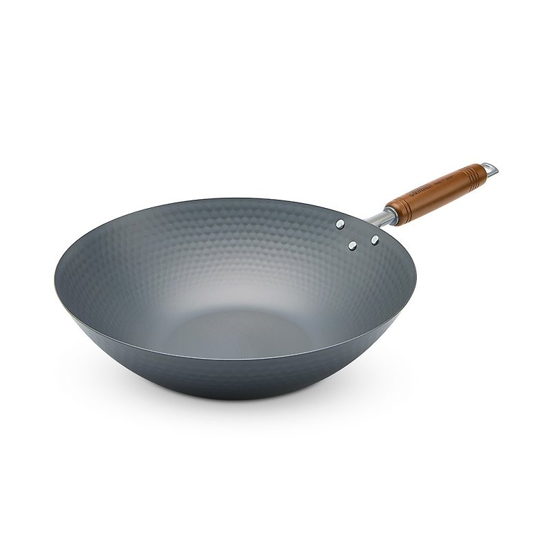 Japan's Yansanjo iron flow top suffocating iron pot series hammer eye Beijing pot 30cm - Cookware - Other Metals 