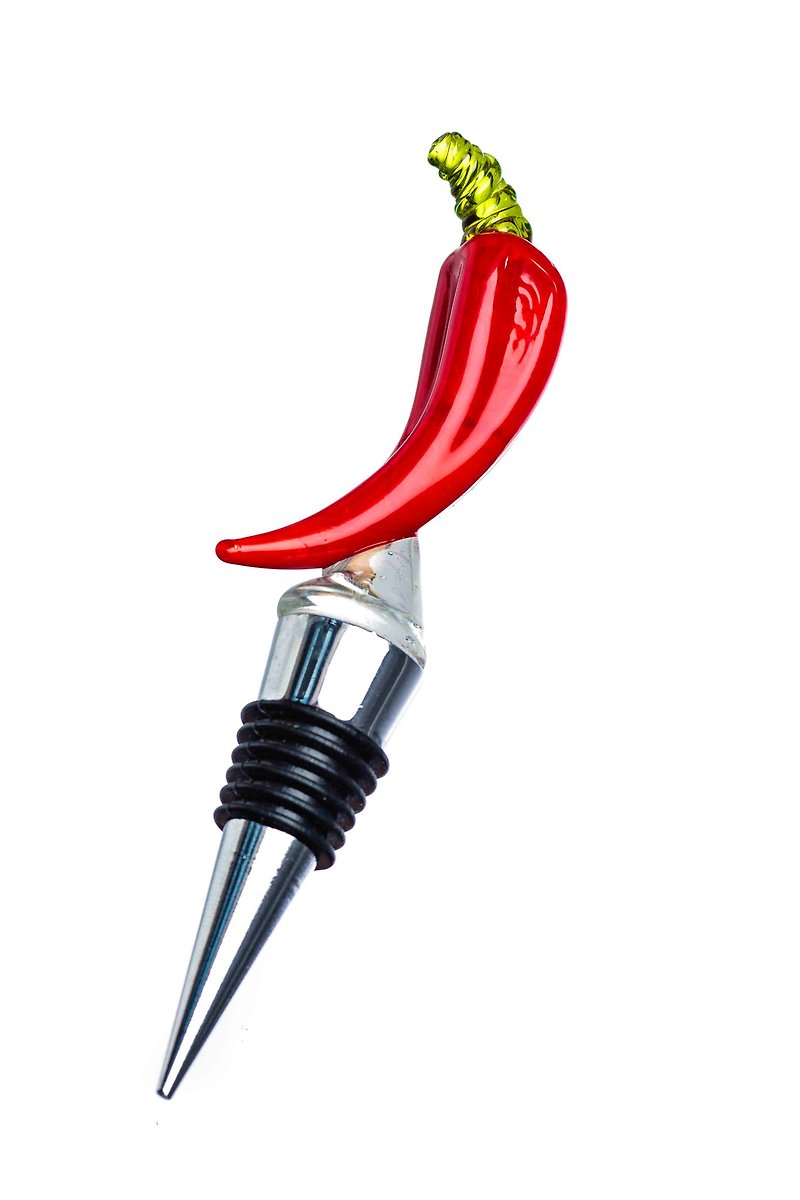 【UK】●Chilli Wine Bottle Stopper●  The Just Slate Company - Cookware - Glass Red