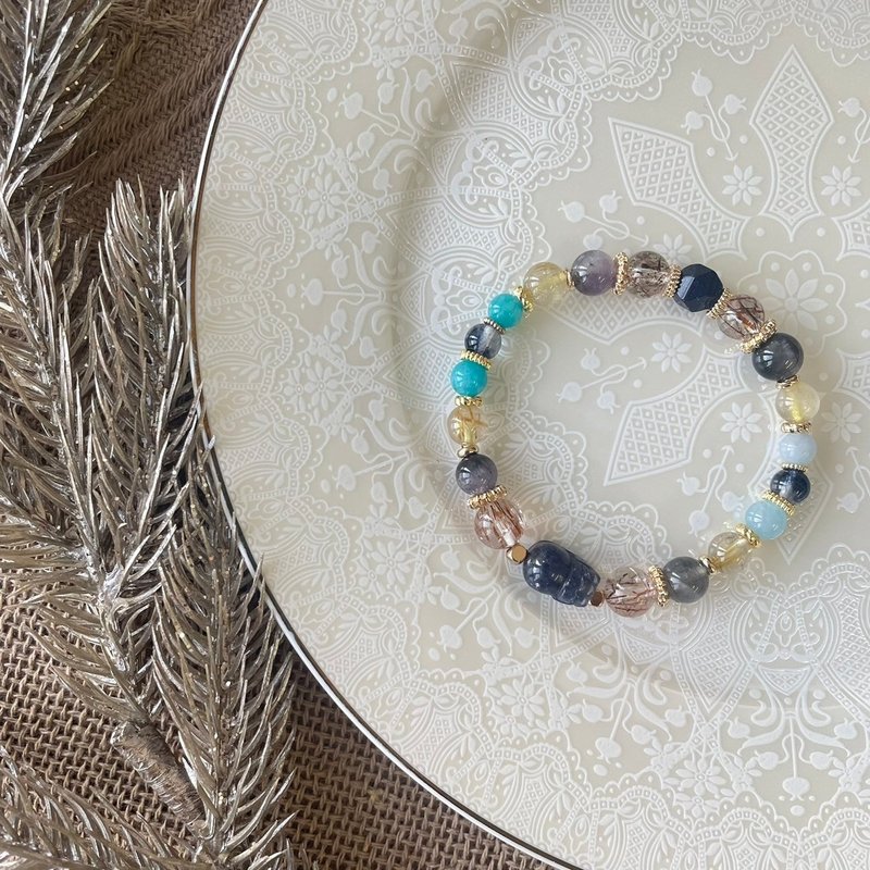 Kaiyun iolite pixiu elastic bracelet - สร้อยข้อมือ - คริสตัล 