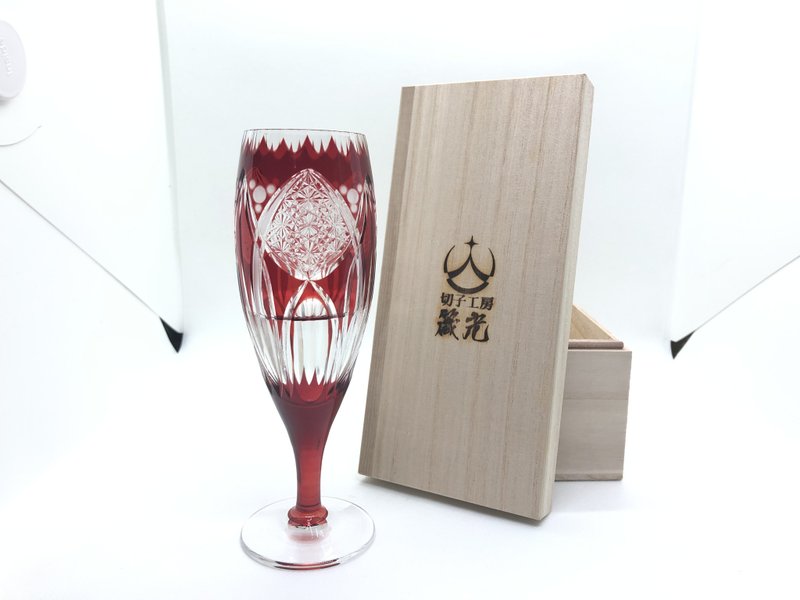 祝杯フルートシャンパングラス - 酒杯/酒器 - 玻璃 紅色