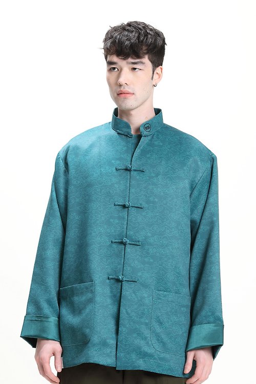 Yi-ming CYPHERHOOD ASHTON 男裝水綠色祥雲唐裝外套