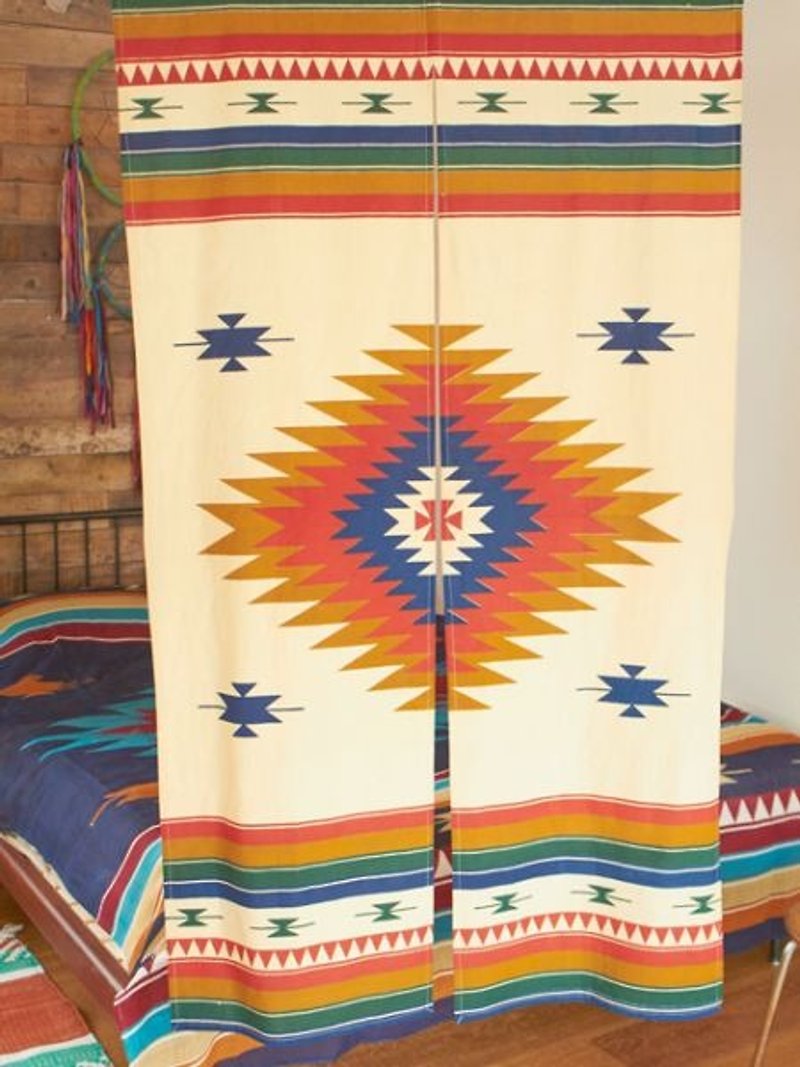 Pre-ordered Indian Totem Curtain (Tricolor) ISAP5381 - Items for Display - Cotton & Hemp Multicolor