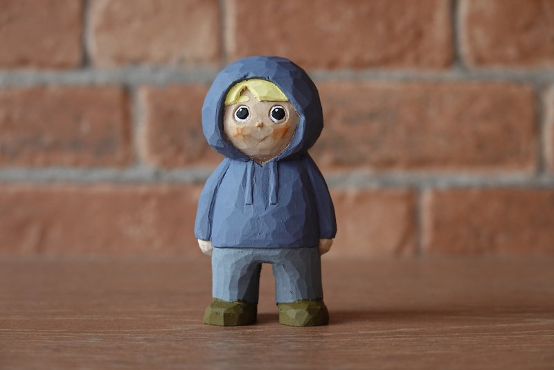 Han the boy - Stuffed Dolls & Figurines - Wood Blue