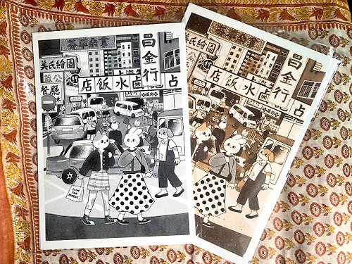 Moon Knight Studio 香港復古舊街 - A4尺寸數碼印刷插圖