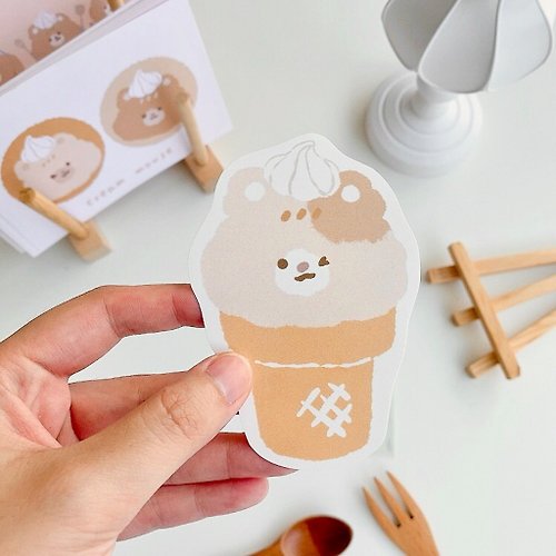 奶油鼠cream mouse 防水貼紙/奶油鼠大貼紙-冰淇淋