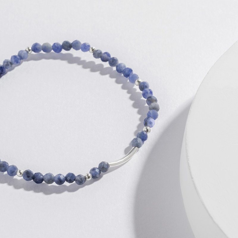 (Insight + Practicality) Glimmer Moment | Stone S925 Sterling Silver | Natural Crystal Bracelet - Bracelets - Crystal Blue