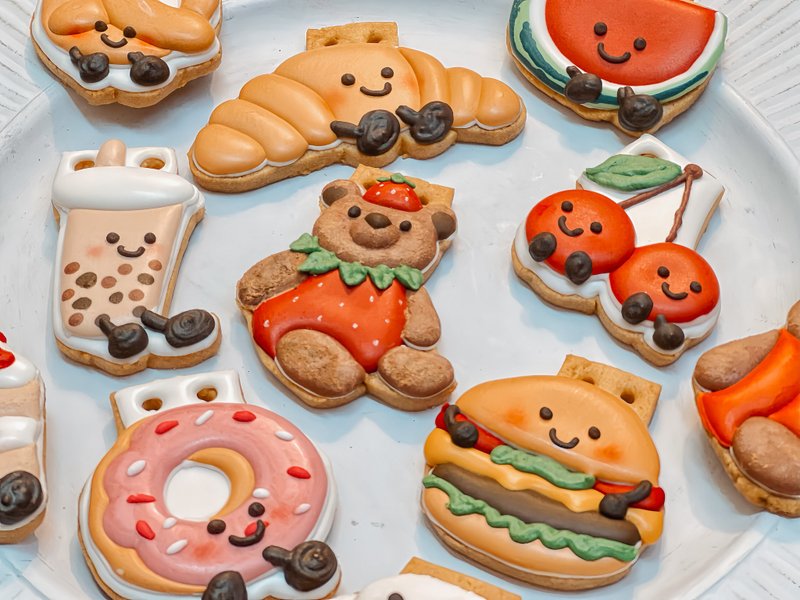 Delicious doll frosting saliva cookies birthday cookies - Handmade Cookies - Rubber 