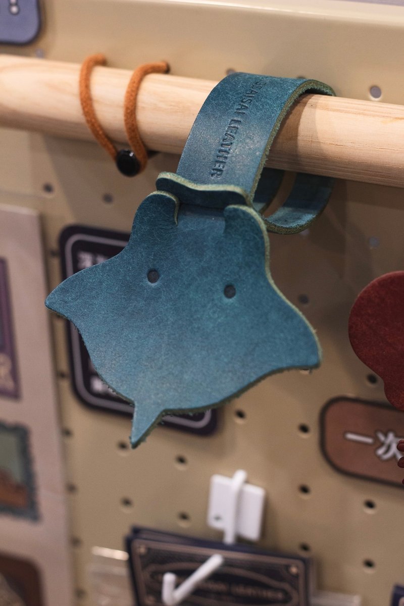 海洋好夥伴皮革行李吊牌—三款 - 行李吊牌 - 真皮 藍色