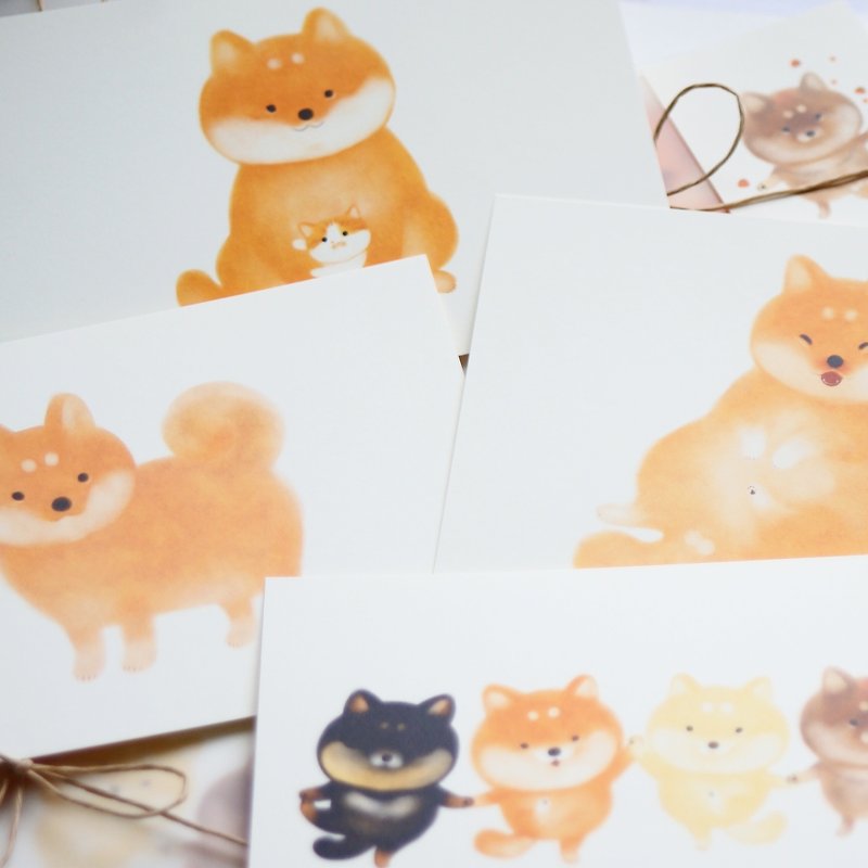 [Forest horn] Sixi Chai Wan Shiba Inu postcards (the first wave of a set of four) - Cards & Postcards - Paper 